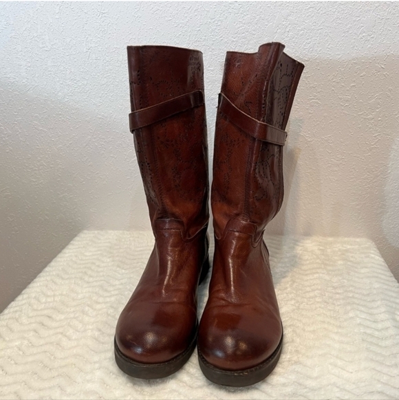 Bacio 61 Prolisso Leather Riding Motorcycle Boots Women's Size 6 - Picture 2 of 7